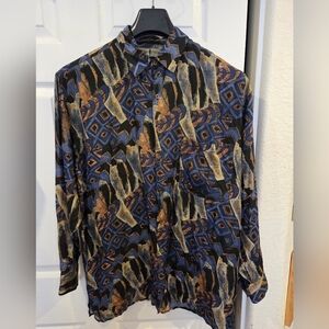 Robert Stock Silk Shirt Size L.